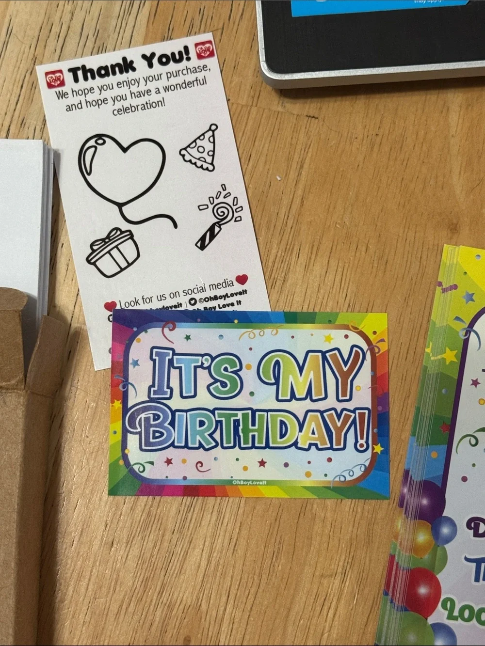 Birthday Party Invitations 2 pk Set - Multicolor 50 total